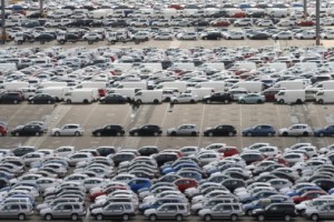 Cars in a parking lot 