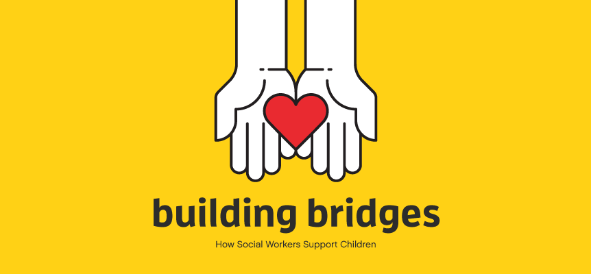 Building bridges header image, hands holding a heart